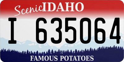 ID license plate I635064