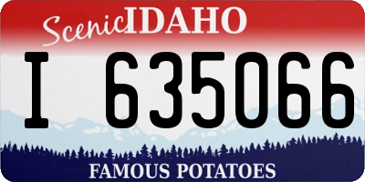 ID license plate I635066