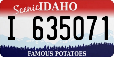 ID license plate I635071