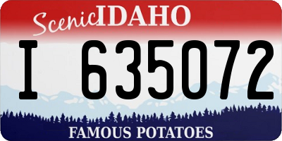 ID license plate I635072