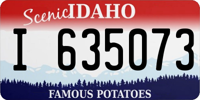 ID license plate I635073