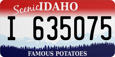 ID license plate I635075