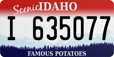 ID license plate I635077