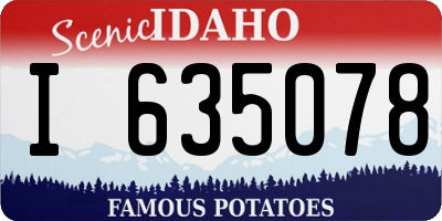 ID license plate I635078
