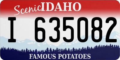 ID license plate I635082