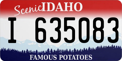 ID license plate I635083