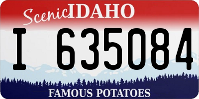 ID license plate I635084
