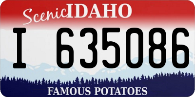 ID license plate I635086