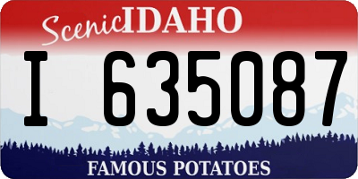 ID license plate I635087