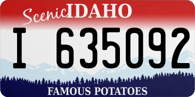 ID license plate I635092