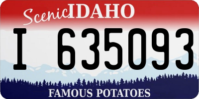 ID license plate I635093