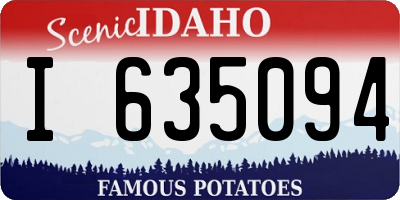 ID license plate I635094