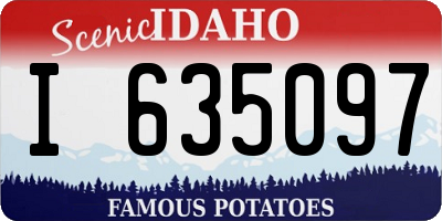 ID license plate I635097