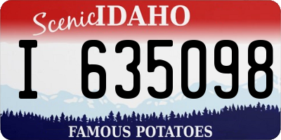 ID license plate I635098