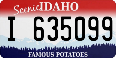ID license plate I635099