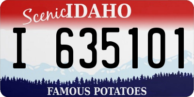 ID license plate I635101