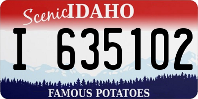 ID license plate I635102