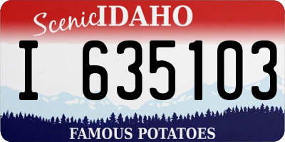 ID license plate I635103