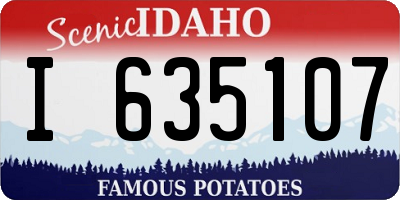 ID license plate I635107