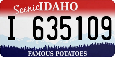 ID license plate I635109