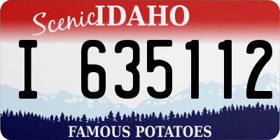 ID license plate I635112