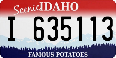 ID license plate I635113