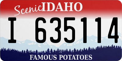 ID license plate I635114