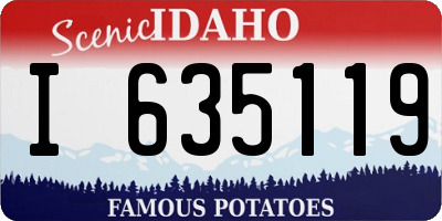 ID license plate I635119