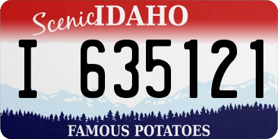 ID license plate I635121