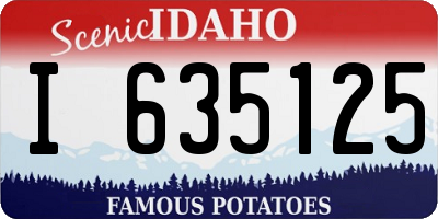ID license plate I635125