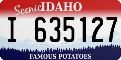 ID license plate I635127