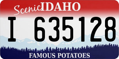 ID license plate I635128