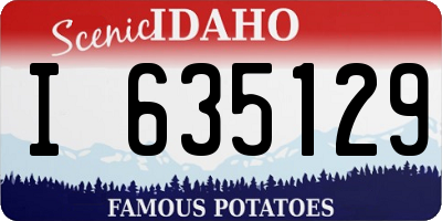ID license plate I635129