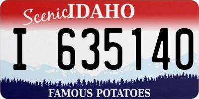 ID license plate I635140