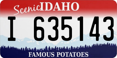 ID license plate I635143