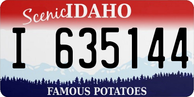 ID license plate I635144