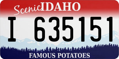 ID license plate I635151