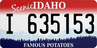 ID license plate I635153