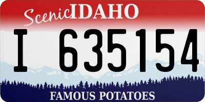 ID license plate I635154