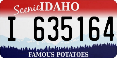 ID license plate I635164