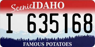 ID license plate I635168