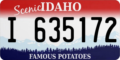 ID license plate I635172