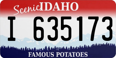 ID license plate I635173