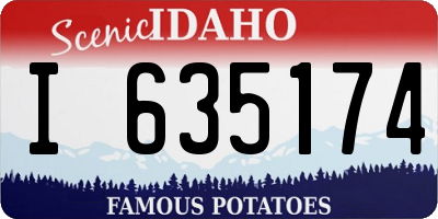 ID license plate I635174