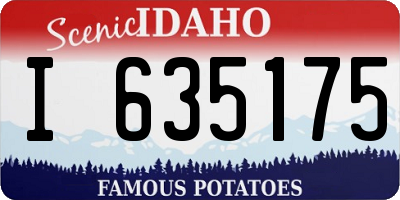 ID license plate I635175