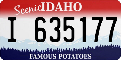 ID license plate I635177