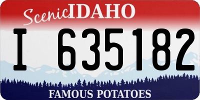 ID license plate I635182