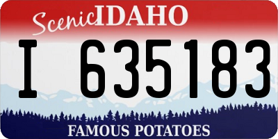 ID license plate I635183