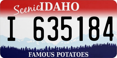 ID license plate I635184