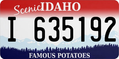 ID license plate I635192